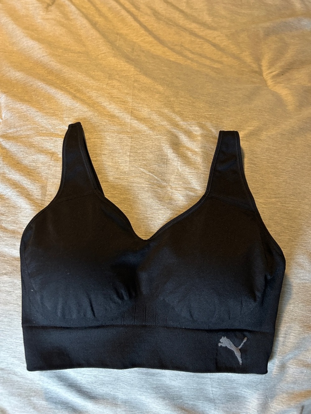 Puma Black Seamless Performance Sports Bra